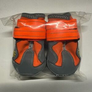 NEW XSY&G Waterproof Dog Boots -Orange Size 4 (Set of 4) Reflective Anti Slip
